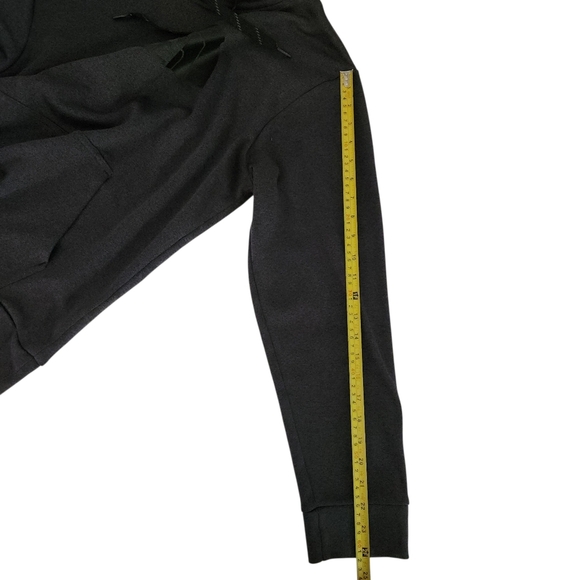 The North Face Men’s Heathered Charcoal Logo Fleece Pullover Hoodie M - like new - Picture 10 of 12